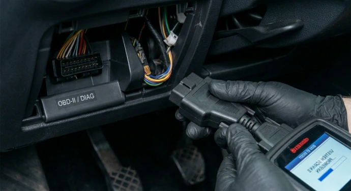 Diagnostic tool at SL Auto Service &amp; Tyres Market Drayton